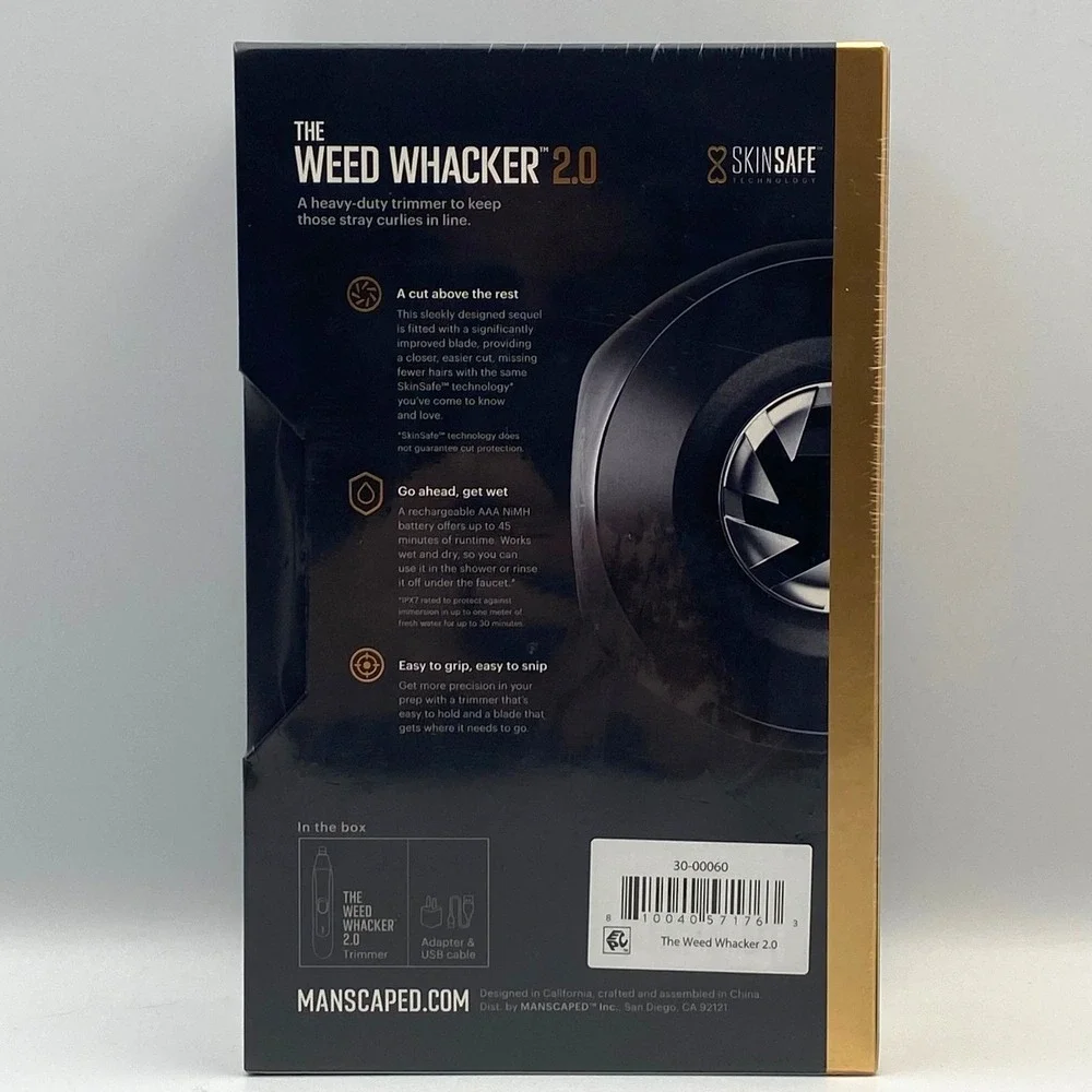 Manscaped The Weed Whacker 2.0 Electric Ear & Nose Hair Trimmer Rechargeable NEW